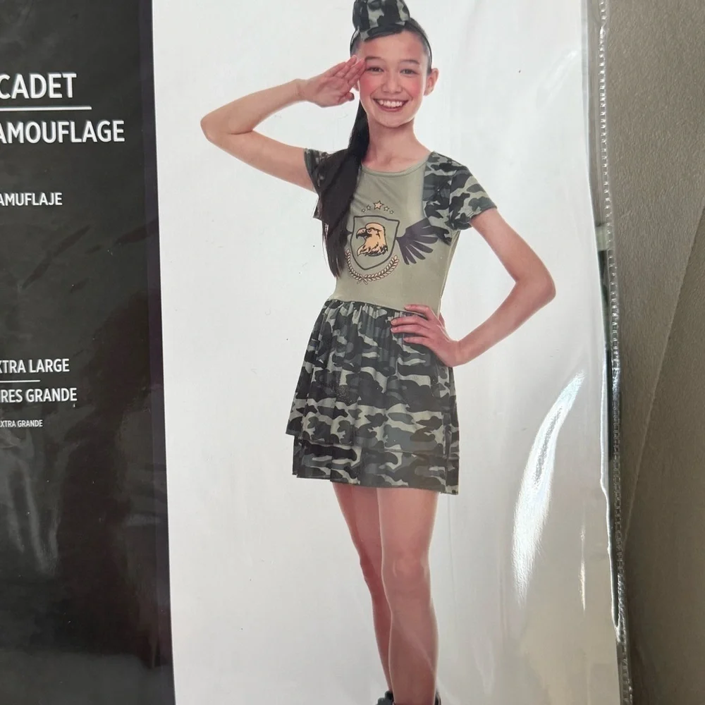 Camo Cadet Costume for Kids Size XLarge 10/14 Halloween Party
